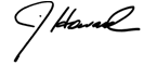 J Howard signature