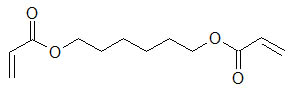 structural formula for 1,6-Hexanediol Diacrylate