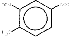 toluene-2,4-diisocyanate;  2,4-toluene diisoycanate;  2,4-diisocyanato-1-methylbenzene; isocyanic acid, 4-methyl-1,3-phenylene ester; 2,4-TDI