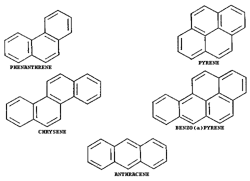 Structures of the selected PAHs