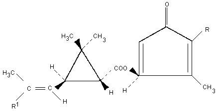 Structure of the isomers of pyrethrum